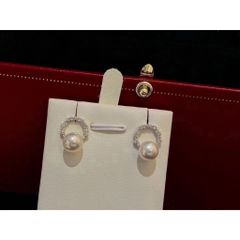 Bông Tai Ngọc Trai Vintage MADAME HIEN PEARLS Mạ Bạc 925 Đính Ngọc Trai Phong Cách Hàn Quốc BTN007
