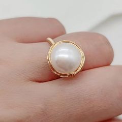 Nhẫn Ngọc Trai Hạt Tự Nhiên MADAME HIEN PEARLS Có Khóa Điều Chỉnh Được NB004