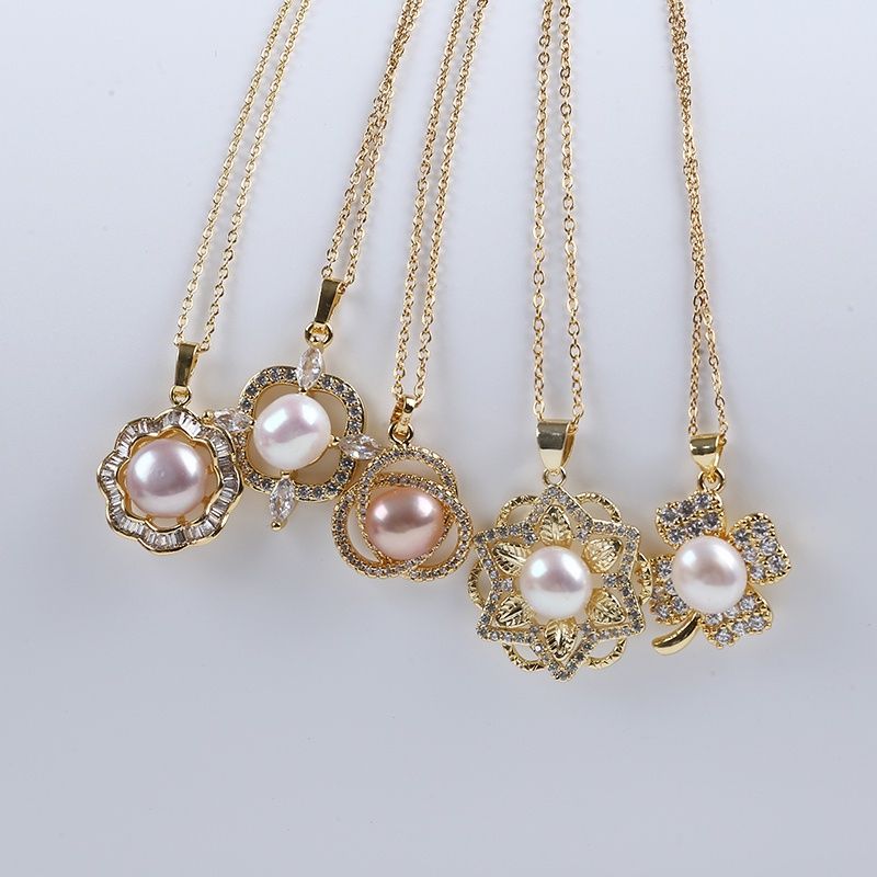 Mặt dây chuyền ngọc trai nuôi tự nhiên mạ vàng 18k MN019