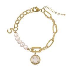 Vòng Tay 5 Hạt Ngọc Trai Nuôi Tự Nhiên Mặt Cười Thiết Kế Phong Cách Baroque Cá Tính Sành Điệu VTT003