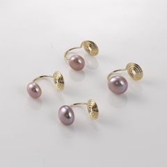 Bông Tai Dạng Kẹp Đính Hạt Ngọc Trai Tròn MADAME HIEN PEARLS Đơn Giản Cá Tính Cho Nữ BTN008
