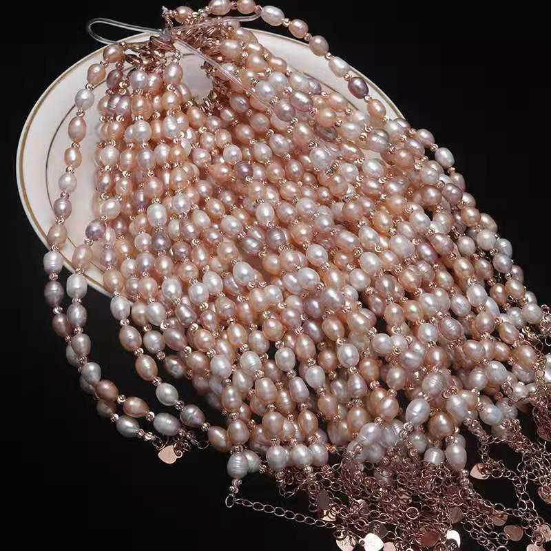 Vòng Tay Ngọc Trai Hạt Gạo Dị Giá rẻ MADAME HIEN PEARLS Freesize VTG007