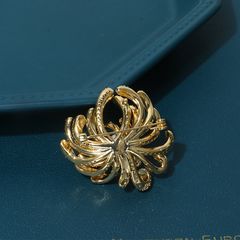 Ghim Cài Áo Hoa Sen 3D Đính Đá và Ngọc Trai Tự Nhiên Thời Trang MADAME HIEN PEARLS Quý Phái PKC002
