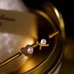 Bông Tai Nhí Hình Trái Tim Đính Ngọc Trai Tự Nhiên MADAME HIEN PEARLS Đáng Yêu Cho Nữ BTN032