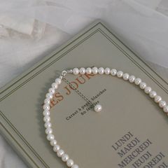 Vòng cổ Bạc 925 Ngọc Trai Nuôi Tự Nhiên Kích Thước 6-7mm MADAME HIEN PEARLS Cho Nữ CT008