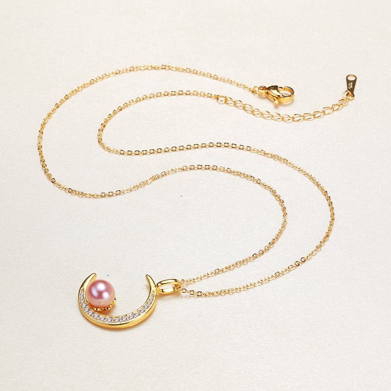 Vòng cổ Hạt Trai Mặt Trăng Khuyết MADAME HIEN PEARL Dễ Thương MN006