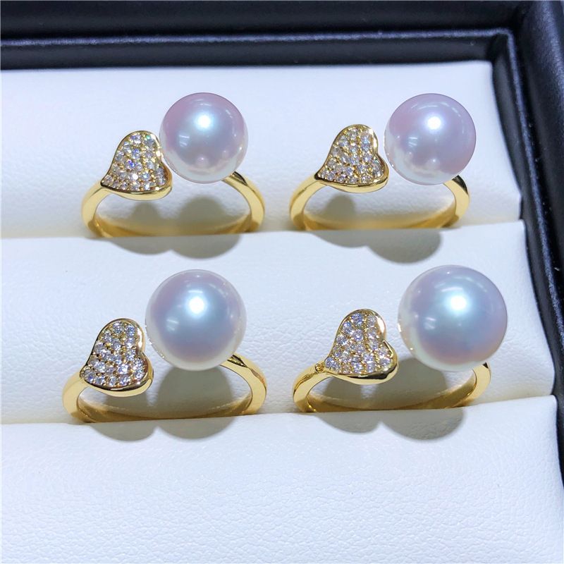 Nhẫn Tim MADAME HIEN PEARLS Ngọc Trai Nước Ngọt Ngọt Ngào NN014