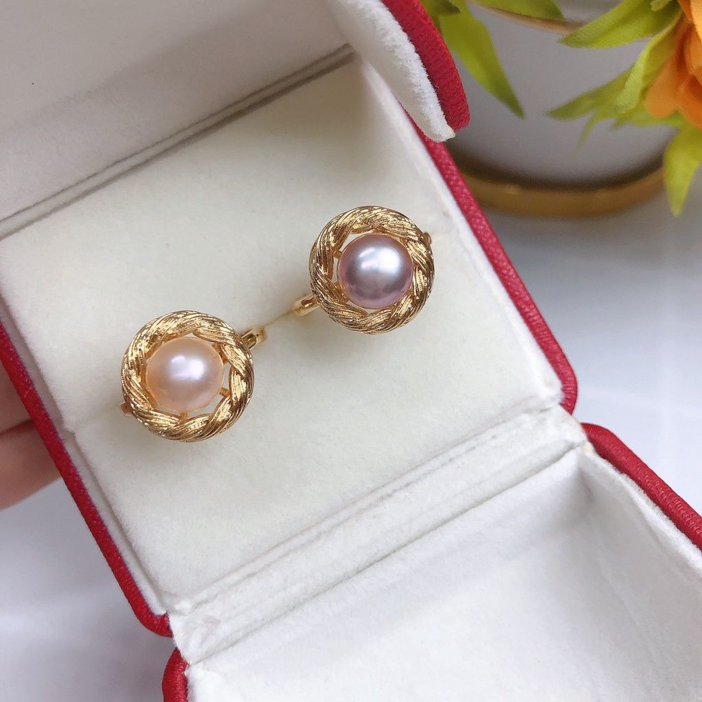 Nhẫn Ngọc Trai MADAME HIEN PEARLS Mặt Nút Trai Tự Nhiên thời thượng NN027