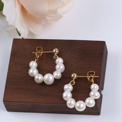 Khuyên Tai Tròn Tua Rua Bông Tai Ngọc Trai Nuôi Tự Nhiên Thời Trang Châu Âu Đơn Giản Cho Nữ BTT008