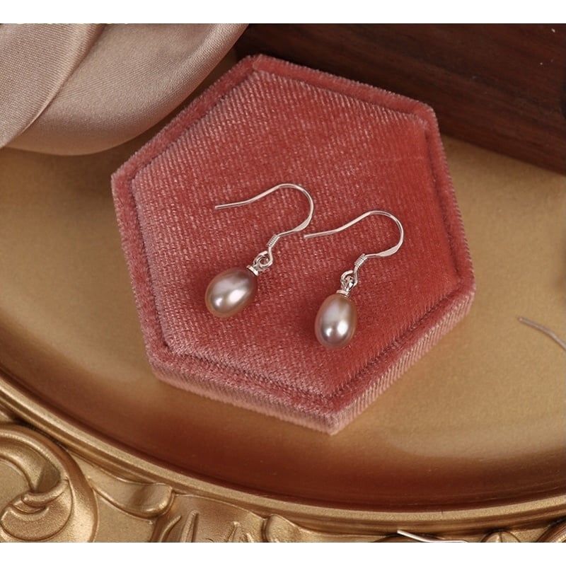 Bông Tai Bạc Móc Câu MADAME HIEN PEARLS Hạt Ngọc Trai Giọt Nước dễ thương BTG001