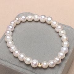 Vòng Tay Ngọc Trai Tự Nhiên Đơn Giản 7-8mm MADAME HIEN PEARLS dễ thương VTT001