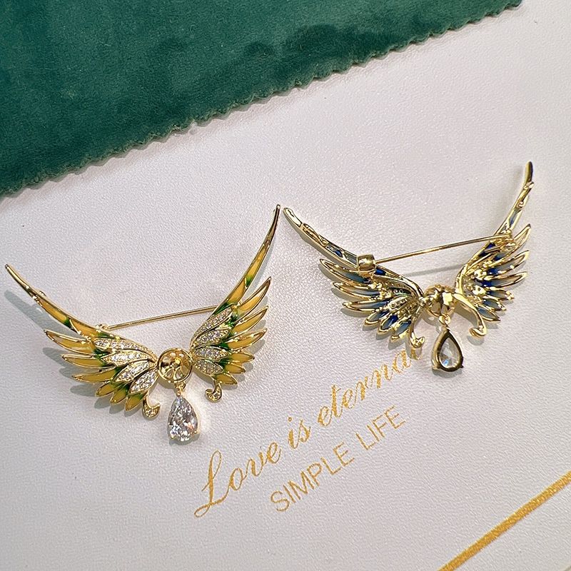 Trâm Cài Áo MADAME HIEN PEARLS Hình Cánh Thiên Thần Đính Ngọc Trai Thời Trang Thanh Lịch PKC003