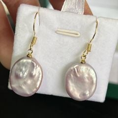 Bông tai Ngọc Trai Tự Nhiên Handmade Tua Rua Baroque Phong cách Châu Âu, sành điệu BTB005