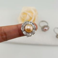 Nhẫn Ngọc Trai Tự Nhiên Size 9-10mm Dáng Hoa Phong Cách Quý Phú Bà Ngọc trai Giá Sỉ Phú Quốc MADAME HIEN PEARLS NN054