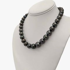 Bộ Set Trang Sức Ngọc Trai Đen Tự Nhiên 11mm Cao Cấp Gồm Vòng cổ + Vòng Tay + Bông tai Ngọc Trai MADAME HIEN PEARLS SCT001D