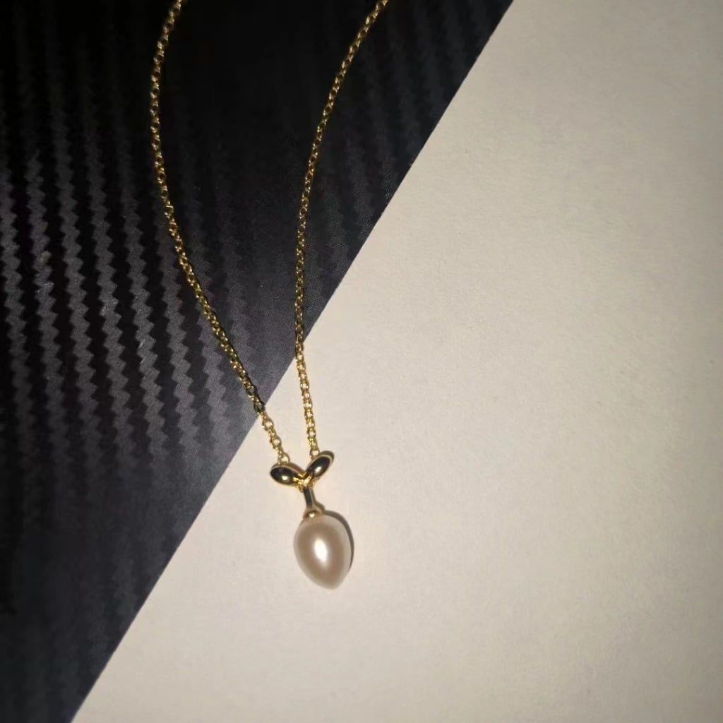 Dây chuyền Mặt Ngọc Trai Mặt 1 Hạt dáng Giọt Nước quyến rũ cho nữ MG008