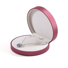 Hộp Da PU Đựng Bộ Nữ Trang 16cm x 14,5cm x 4,5cm Sang Trọng Hình Tròn Bán Nguyệt PKG020