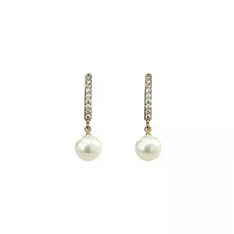 Bông Tai Kim Cương Và Ngọc Trai Nuôi tự nhiên Thời Trang MADAME HIEN PEARLS BTT022