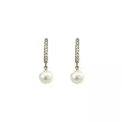 Bông Tai Kim Cương Và Ngọc Trai Nuôi tự nhiên Thời Trang MADAME HIEN PEARLS BTT022