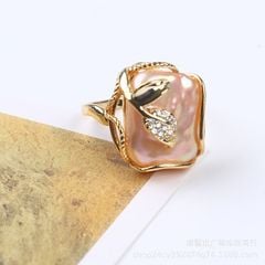 Nhẫn Nghệ Thuật Hợp Kim Đính Ngọc Trai Baroque MADAME HIEN PEARLS Cá Tính NB002