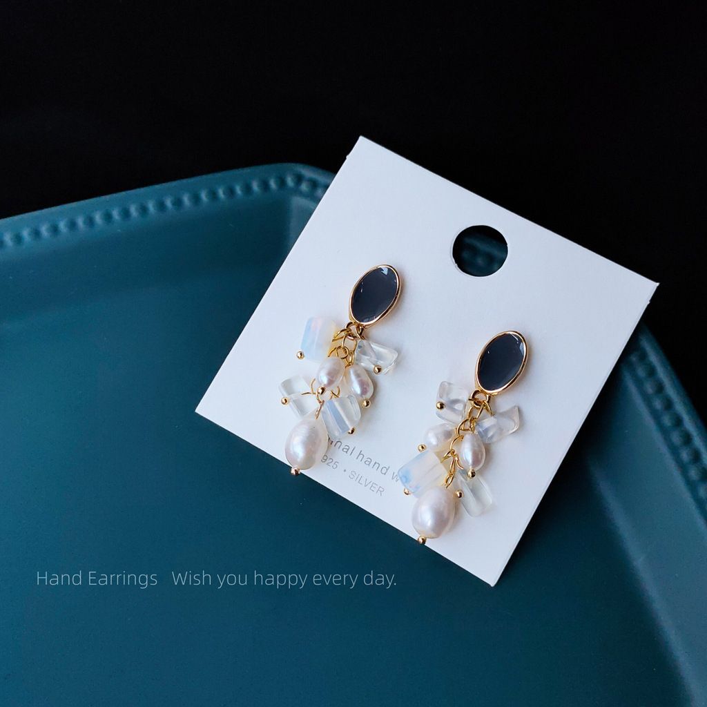 Bông Tai Hạt Trai Opal Nước Ngọt MADAME HIEN PEARLS Quý Phái, Thời Thượng BTG011