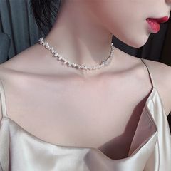 Set Vòng Cổ và Vòng Tay Trang sức ngọc trai thời trang MADAME HIEN PEARLS Baroque cho nữ CB004