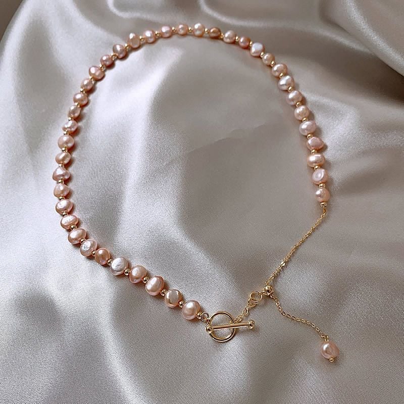 Vòng cổ Choker Baroque Hạt Trai Tự Nhiên MADAME HIEN PEARLS Thiết Kế Khóa OT Có Thể Điều Chỉnh