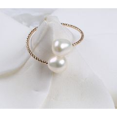Nhẫn Ngọc Trai Nuôi tự nhiên dáng xoắn NG003