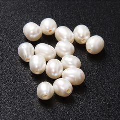 Hạt Trai Tự Nhiên Hình Bầu Dục Xuyên Tâm Hạt Dùng Làm Phụ Kiện Trang Sức HG001