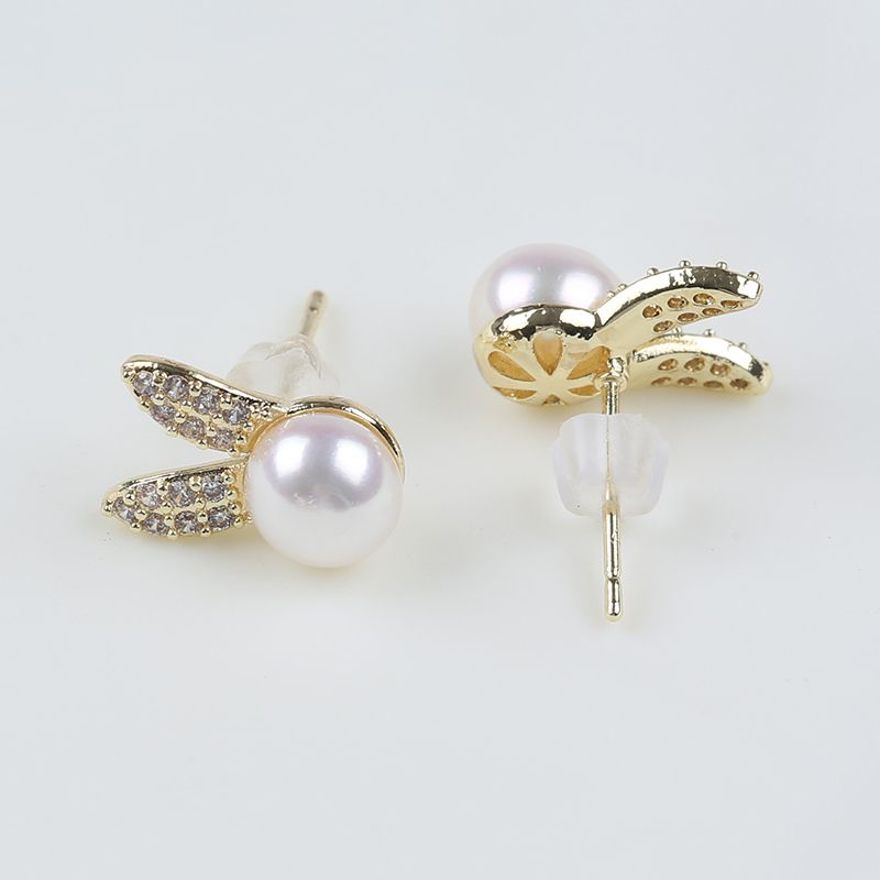 Bông Tai Thỏ Đính Đá & Ngọc Trai MADAME HIEN PEARLS Dễ Thương BTN258