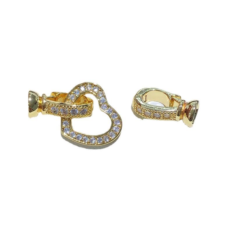 Chốt Khoá Clasp Trang Sức Vòng tay hoặc Vòng cổ Ngọc Trai Dáng Tim PKKC005
