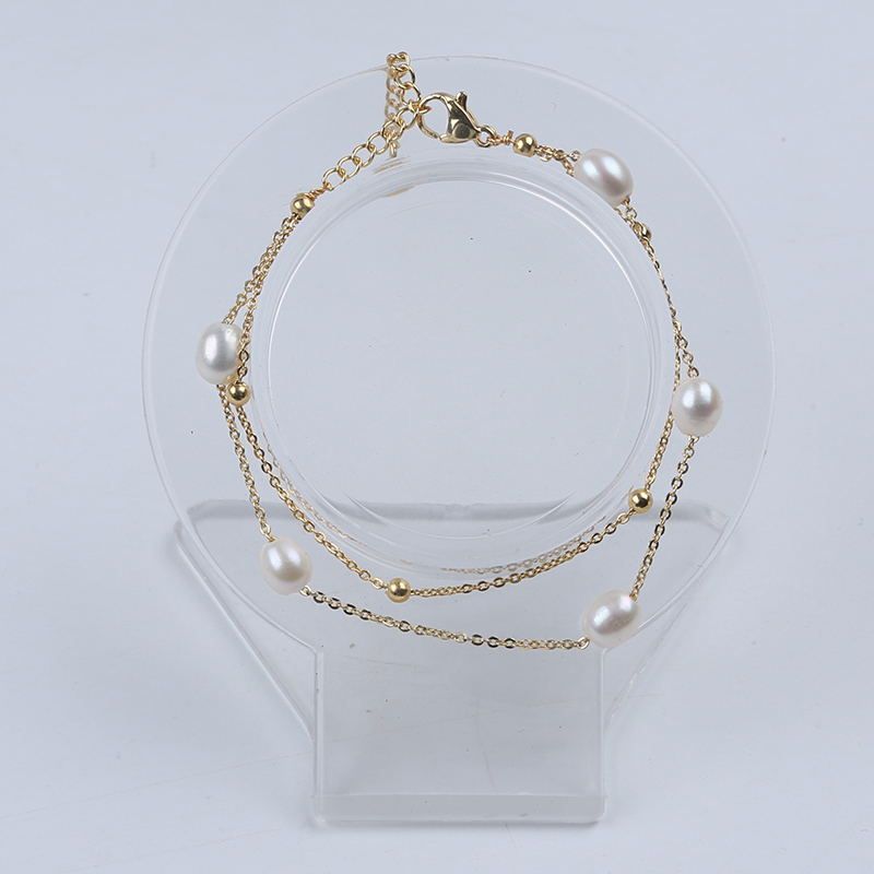 Vòng Tay Ngọc Trai Tự Nhiên Đơn Giản MADAME HIEN PEARL Dễ Thương VTG005