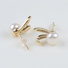 Bông Tai Thỏ P.l.a.y.b.o.y Đính Đá & Ngọc Trai MADAME HIEN PEARLS dễ thương BTN025