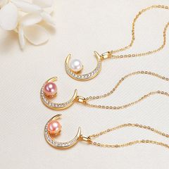 Vòng cổ Hạt Trai Mặt Trăng Khuyết MADAME HIEN PEARL Dễ Thương MN006