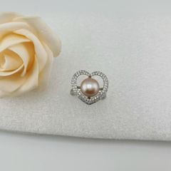Nhẫn Ngọc Trai Tự Nhiên Size 9-10mm Dáng Tim Phong Cách Quý Phú Bà Ngọc trai Giá Sỉ Phú Quốc MADAME HIEN PEARLS NN045
