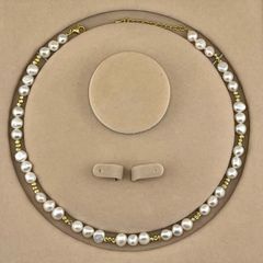 Vòng Cổ Ngọc Trai Baroque tự Nhiên Phối Nhiều Cụm 3 Viên Bi Lạ Mắt MADAME HIEN PEARLSCho Nữ CB025