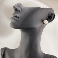 Bông Tai Ngọc Trai Nụ Lông Công 11-12mm Chuôi Bạc Ý s925 Thời Trang MADAME HIEN PEARLS Cho Nữ