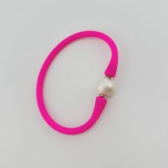 Vòng Tay Cao Su Silicone Đa Sắc Giải Trí Vui Nhộn Phối Hạt Ngọc Trai To MADAME HIEN PEARLS Unisex Nam Nữ VTT056