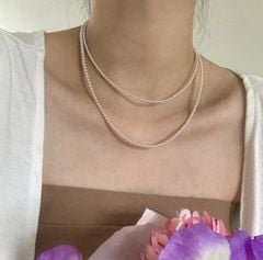 Set Bộ Trang Sức Ngọc Trai Tròn Tí Hon Mini Nhỏ Xinh Tự Nhiên 3-4mm MADAME HIEN PEARLS SCT010