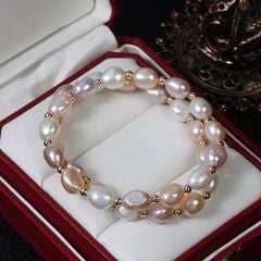 Vòng Tay Ngọc Trai Baroque Tự Nhiên MADAME HIEN PEARLS Thời Trang VTB065