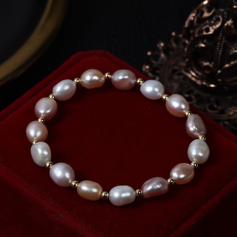 Vòng Tay Ngọc Trai Baroque Tự Nhiên MADAME HIEN PEARLS Thời Trang VTB065