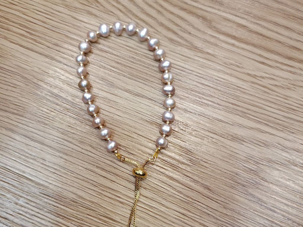 Vòng Tay Ngọc Trai Baroque Tự Nhiên MADAME HIEN PEARLS Thời Trang (Loại 2) VTB009