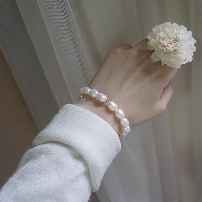 Vòng Tay Ngọc Trai Phong Cách Baroque MADAME HIEN PEARLS Đơn Giản, Thời trang