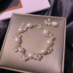 Vòng Tay Ngọc Trai Công Chúa Nước Ngọt MADAME HIEN PEARL Handmade Bông Tuyết VTB008