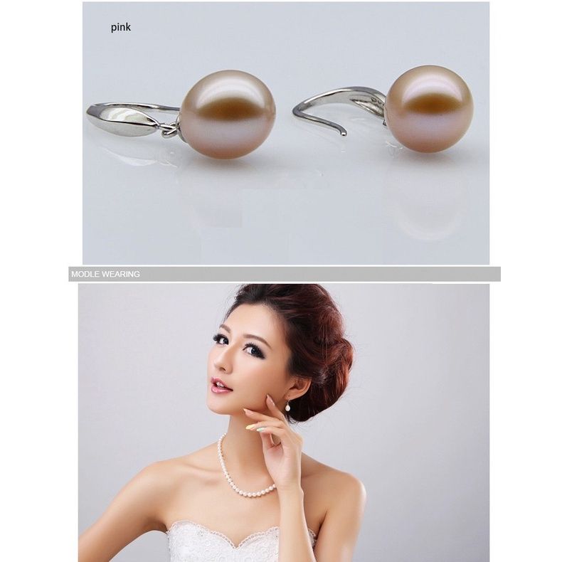 Bông Tai Bạc 925 mạ MADAME HIEN PEARLS Đính Hạt Trai Hình Giọt Nước Thời Trang Cho Nữ BTG002