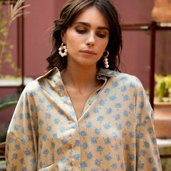 Bông Tai Ngọc Trai Tự Nhiên phá cách phong cách Baroque BTT009