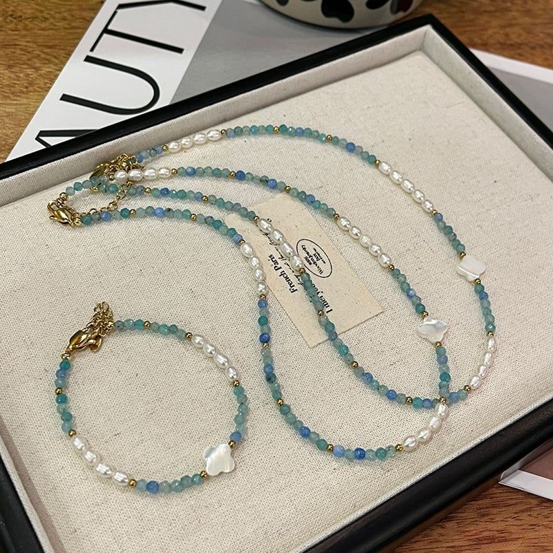 Vòng Tay Ngọc Trai Tự Nhiên Phong Cách Kho Báu Biển Xanh Fritillaria MADAME HIEN PEARLS Cho Nữ VTG036
