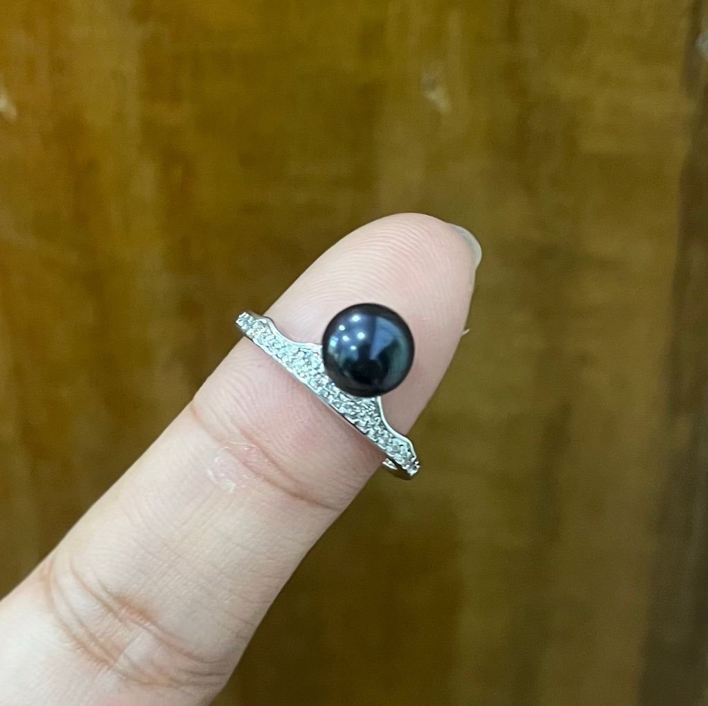 Nhẫn Ngọc Trai Tự Nhiên Mặt Vương Miện Công Chúa Xinh Xắn MADAME HIEN PEARLS NN077