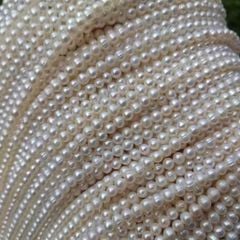 Set Bộ Trang Sức Ngọc Trai Tròn Tí Hon Mini Nhỏ Xinh Tự Nhiên 3-4mm MADAME HIEN PEARLS SCT010