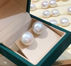 Bông Tai Ngọc Trai Nụ Lông Công 11-12mm Chuôi Bạc Ý s925 Thời Trang MADAME HIEN PEARLS Cho Nữ